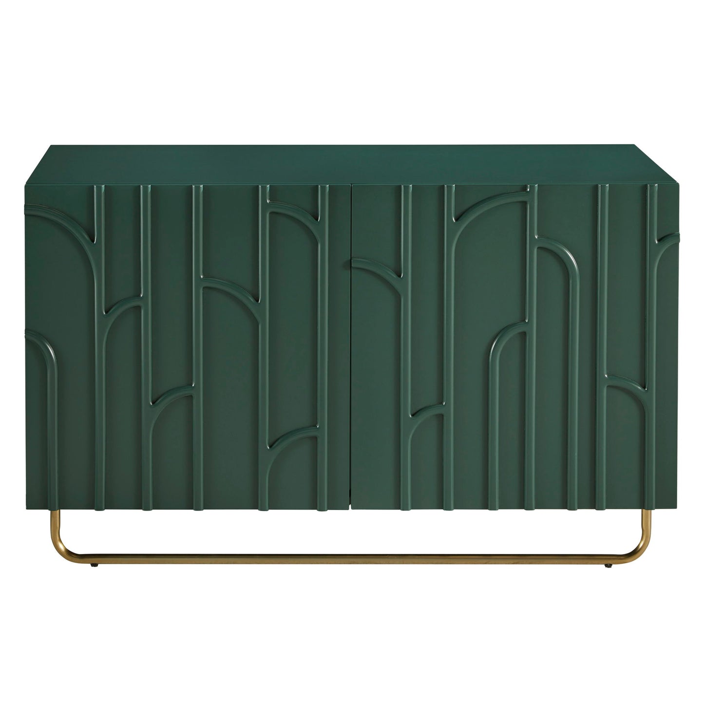 2-Door Accent Chest With Shelf - Green