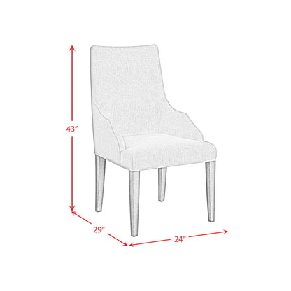 Yellowstone - Dining Host Chair (Set of 2) - Medium Brown