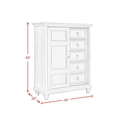 Whit-Ash - Panel Bedroom Set With Door Chest