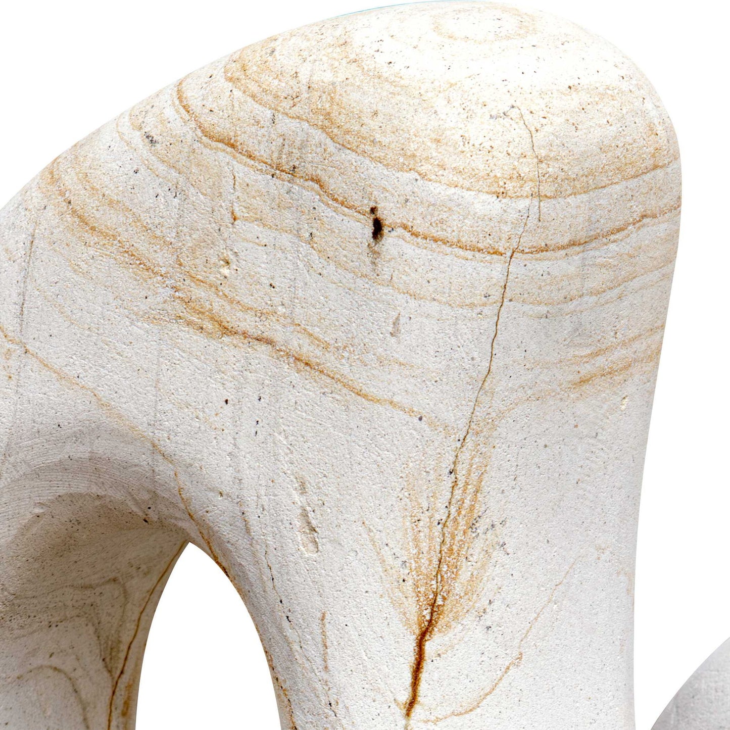 Stone Flow - Outdoor Sculptures (Set of 2) - Brown / White