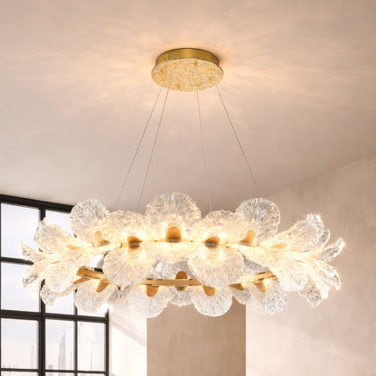 Michael Amini Lighting - Brisa 39" Round LED Chandelier - Ocean Blue / Bronze