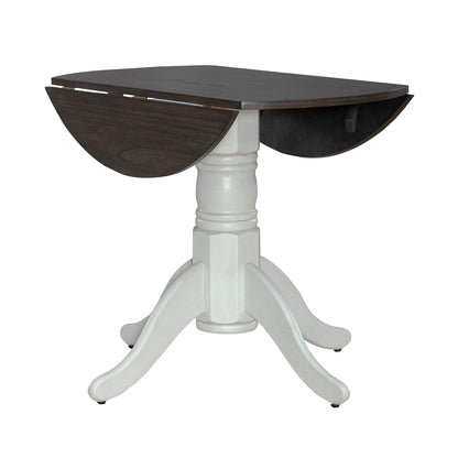 Brook Bay - Drop Leaf Table Top - Textured White / Carbon Gray