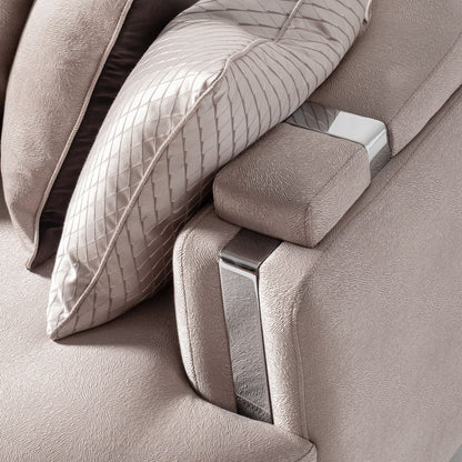 Carmela - Mansion Sofa - Zinc / Chrome