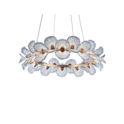 Michael Amini Lighting - Brisa 39" Round LED Chandelier - Ocean Blue / Bronze