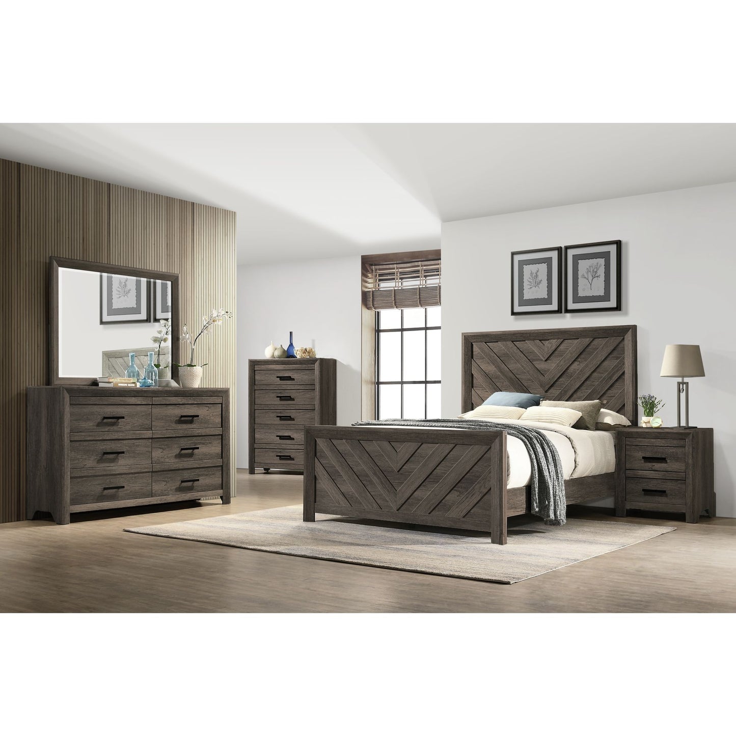 Eleanor - 2-Drawer Nightstand - Mocha Gray