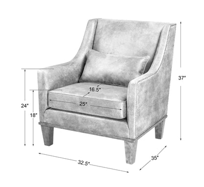 Clay - Leather Armchair - Dark Brown