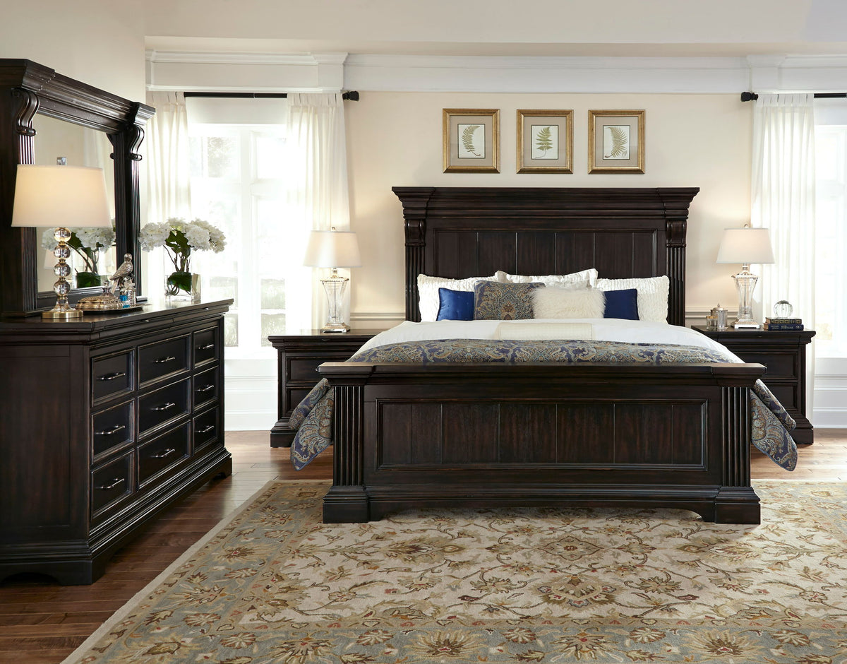 Caldwell - 2 Drawer Nightstand - Smoked Molasses