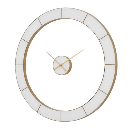 Ivory Halo - Minimalist Wall Clock - Gold / White