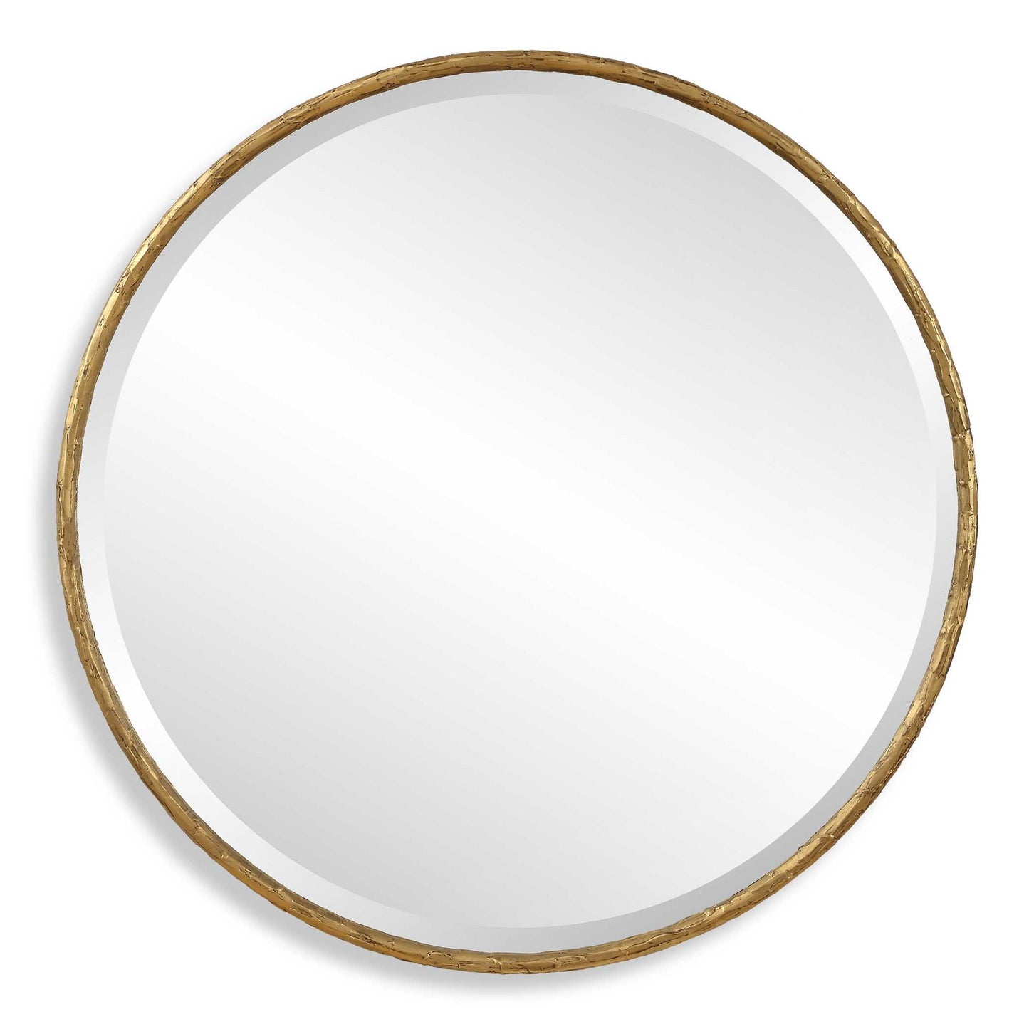 Sutton - Aged Gold Round Mirror