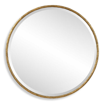 Sutton - Aged Gold Round Mirror