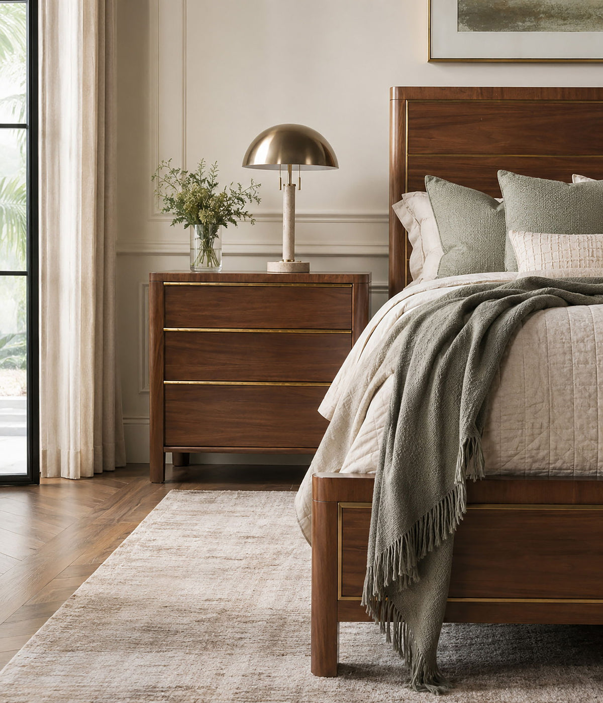 Eleana - Three Drawer Nightstand - Light Caramel