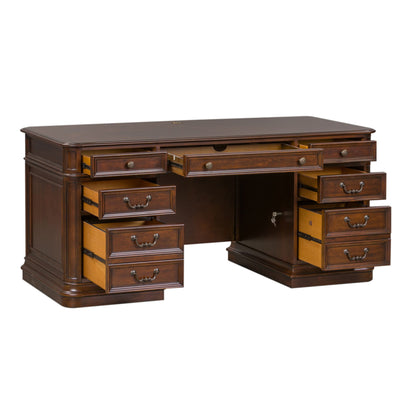 Brayton Manor - Jr Executive Desk Base - Cognac
