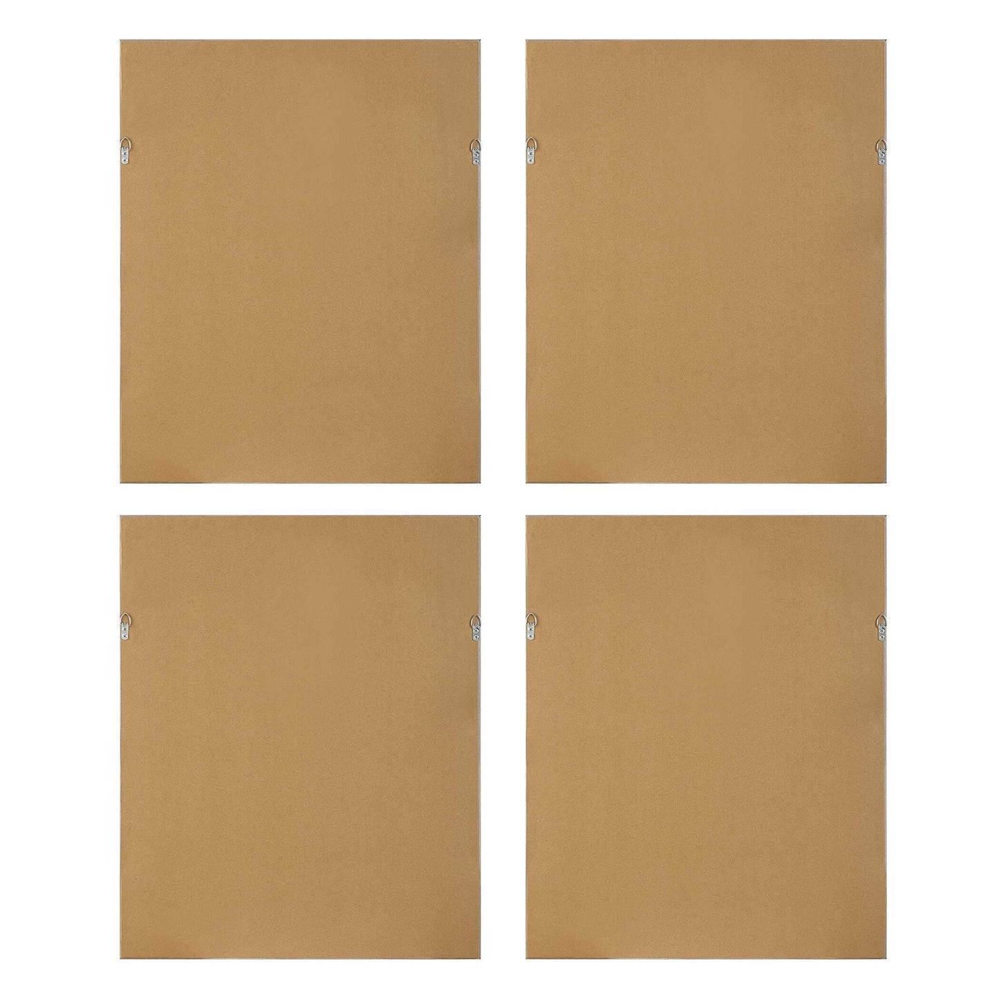 Shibori Coral - Framed Prints (Set of 4) - Light Gray