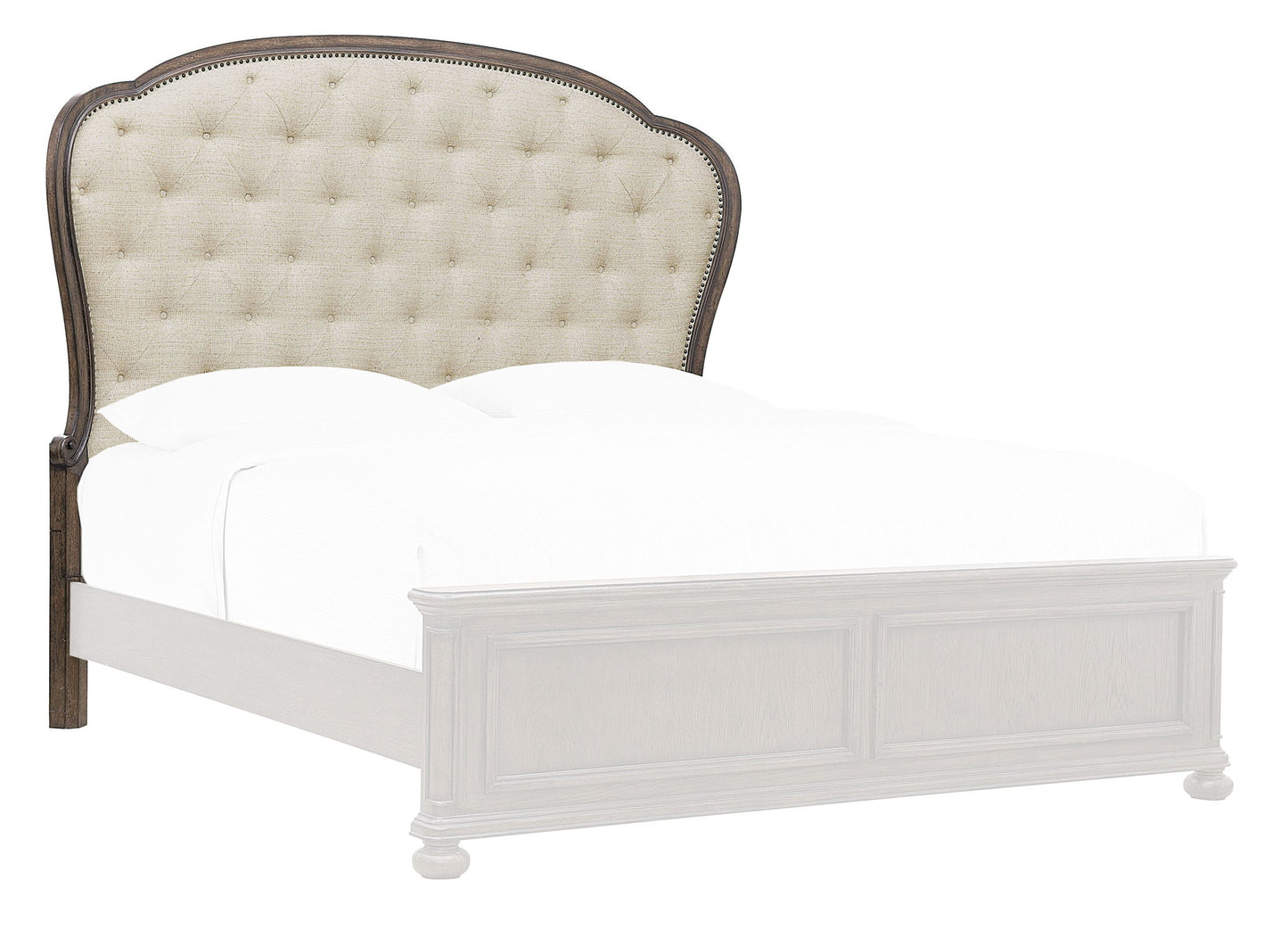 Saddle Creek - Queen Upholstered Headboard - Timber Brown