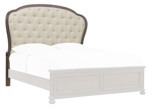 Saddle Creek - Queen Upholstered Headboard - Timber Brown