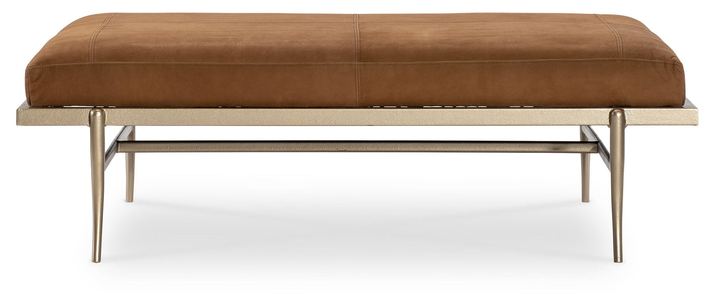 Melange - Tobin Cocktail Ottoman - Brown