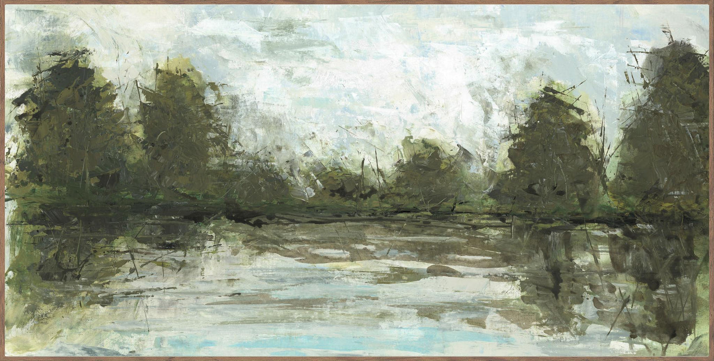 Marsh - 72" x 36" Painting Art By Buddy Whitlock - Dark Green