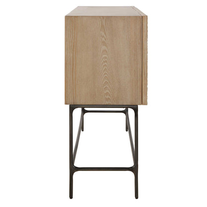 Lunar - 4 Door Elm Wood Cabinet
