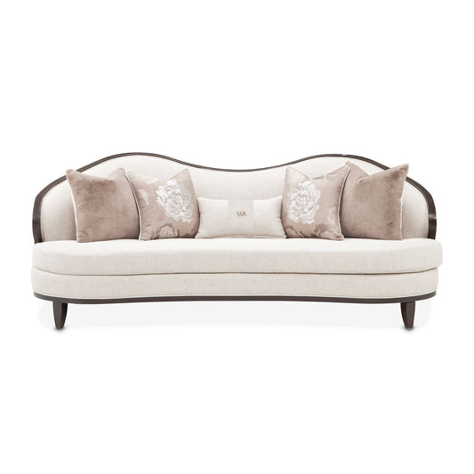 Camellia Field - Chenille Sofa - Beige / Dark Brown