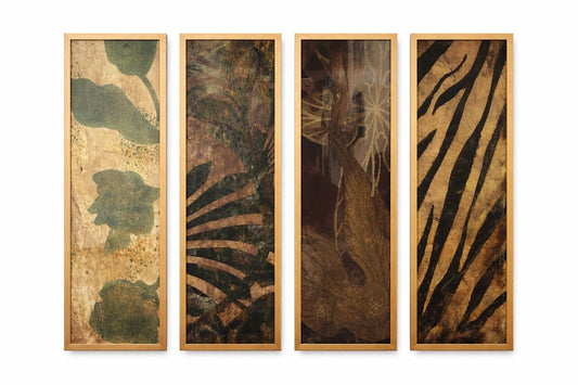 Organic Assortment Framed Print - Brown