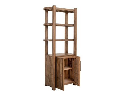 Balam - 80" Wall Unit With Electric Fireplace - Light Brown