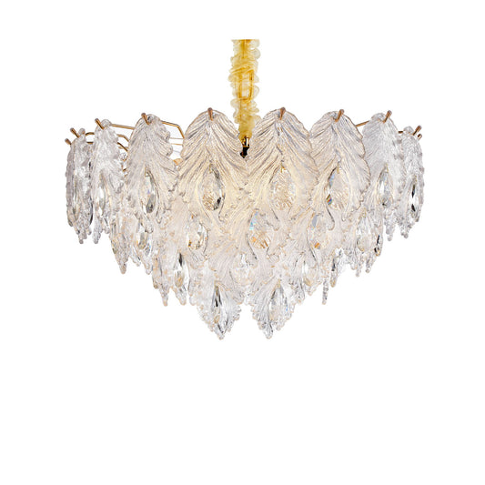 Michael Amini Lighting - Orlisse 9-Light Acrylic Chandelier - Gold
