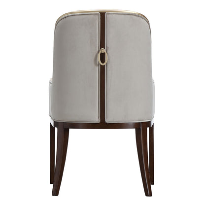 Houston - Dining Arm Chair - Porcini / Walnut