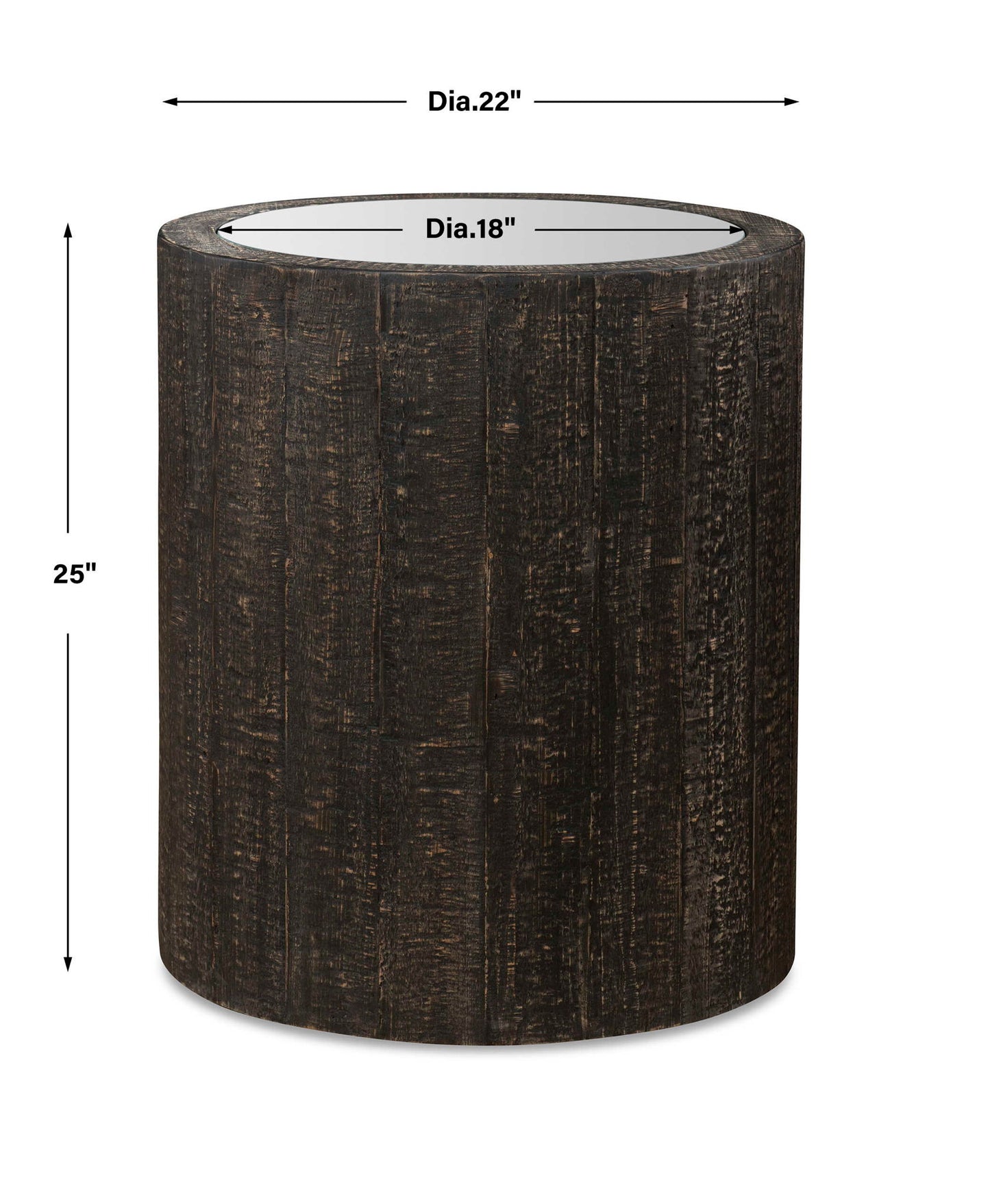 Sequoia - Mirrored Drum Table