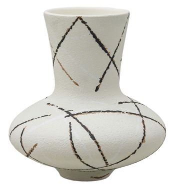 Brockford - Vase - Cream / Black / Brown