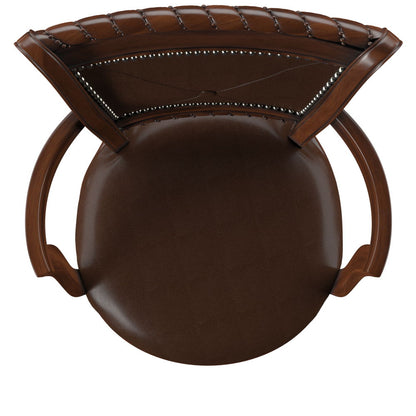 Antoinette - PU Swivel Bar Chair - Dark Brown
