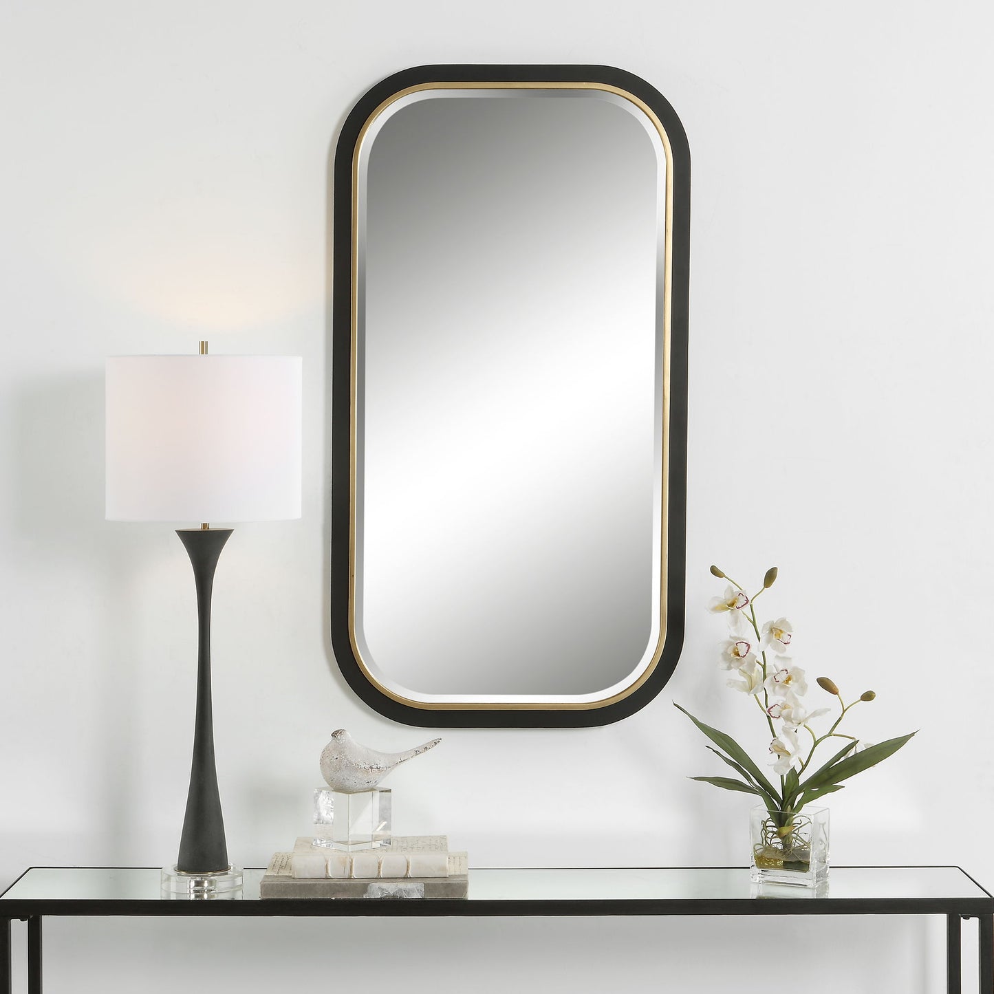 Nevaeh - Curved Rectangle Mirror