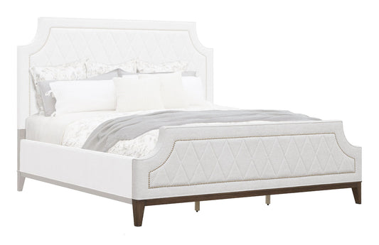 Asher Park - King / California King Upholstered Footboard & Slats - White
