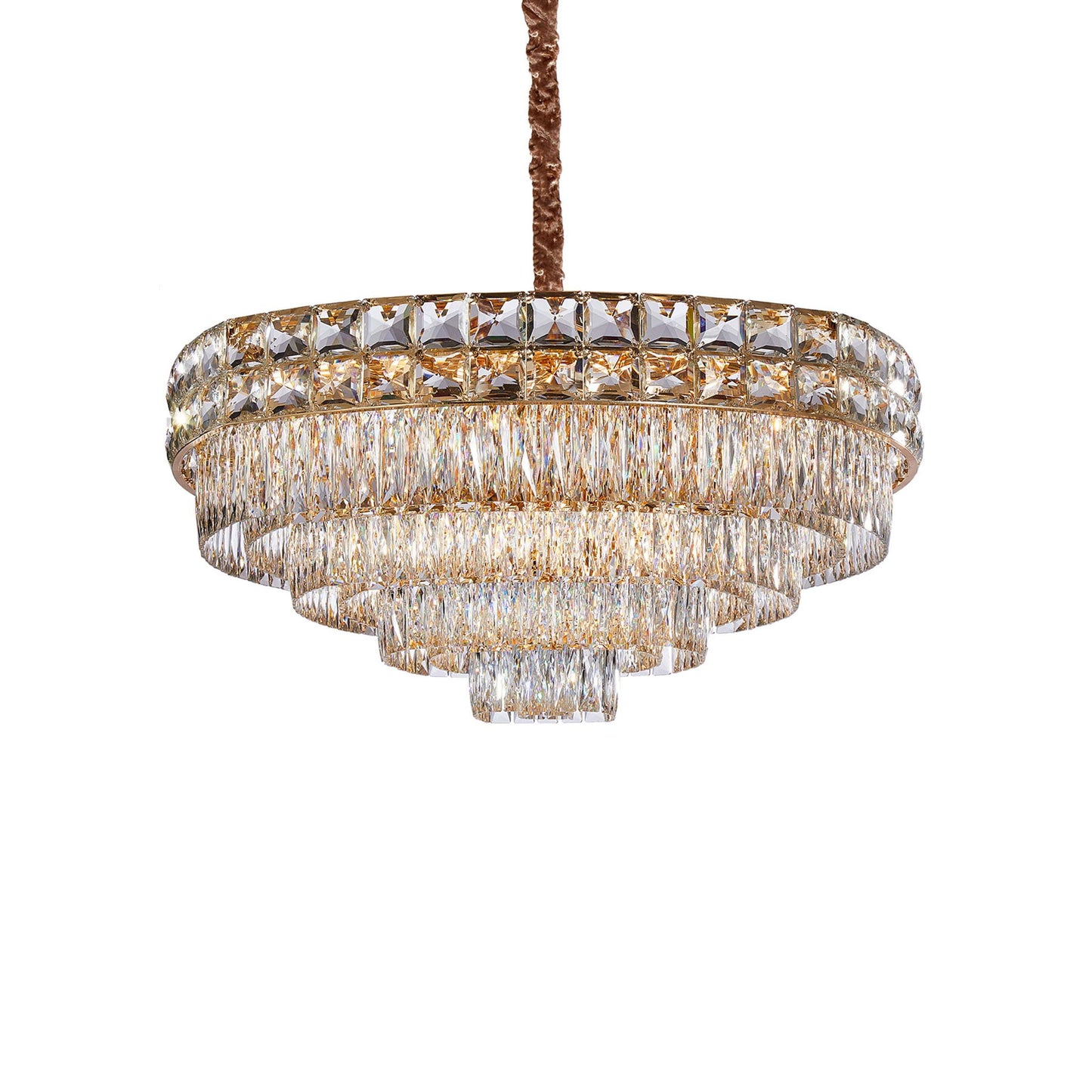 Michael Amini Lighting - Soleil 22-Light Crystal Chandelier - Gold