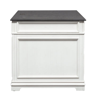 Allyson Park - Desk - Wirebrushed White / Charcoal