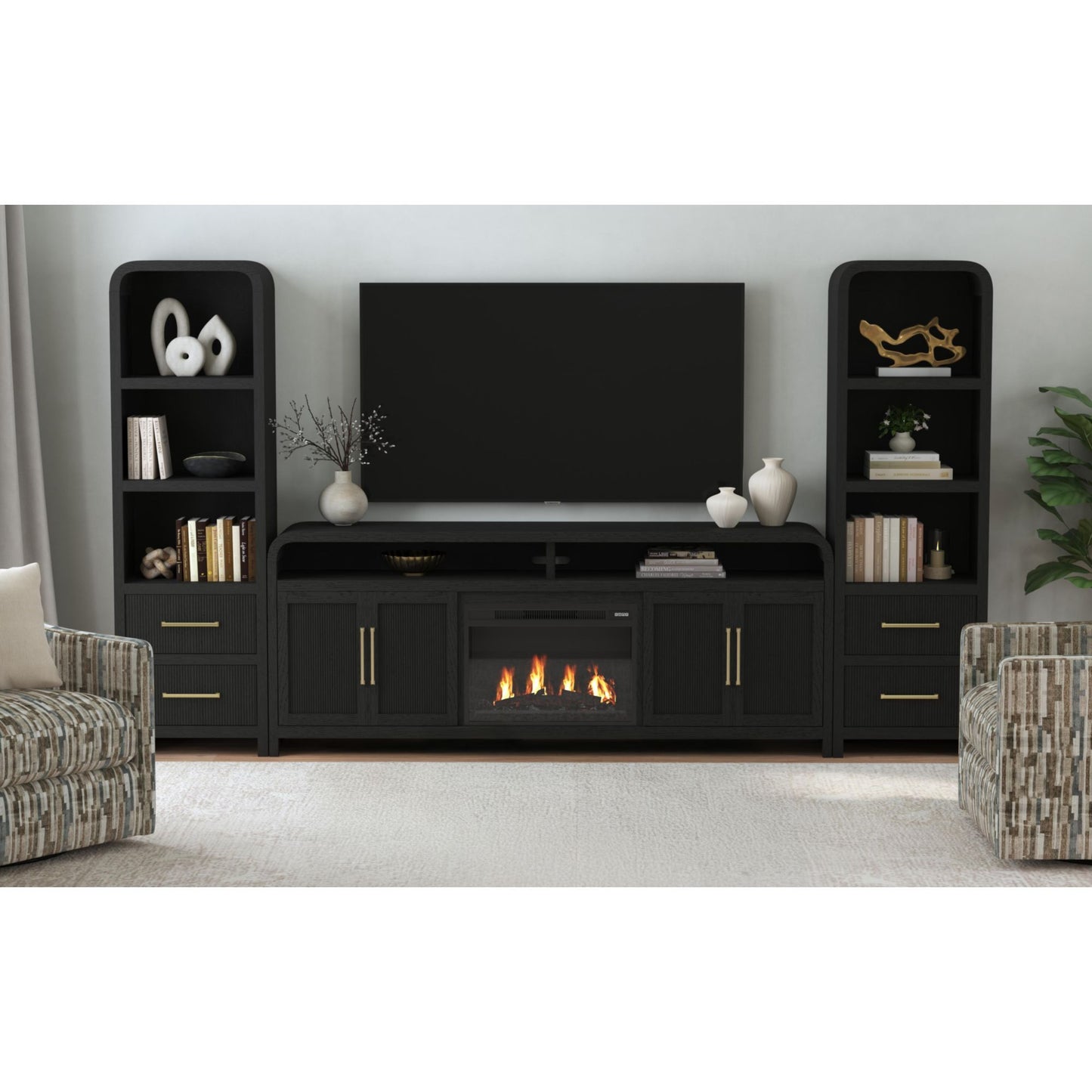Ridgemont - 4 Piece Entertainment Unit With 82" TV Console