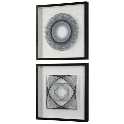 String Duet - Geometric Art (Set of 2) - Black