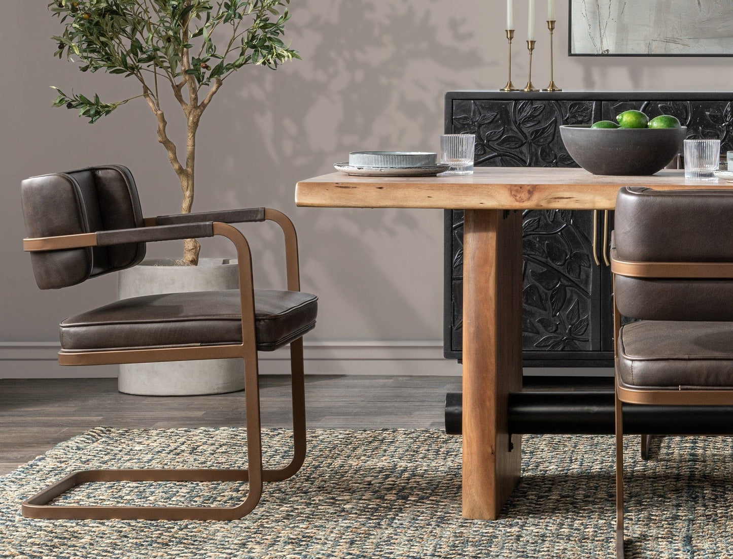 Brinton - 80" Dining Table - Acorn Brown