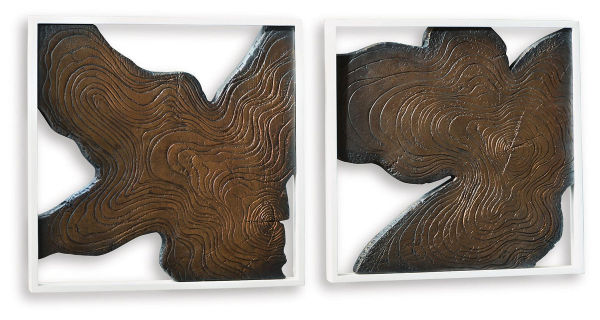 Landley - Wall Decor Set (Set of 2) - Brown / White