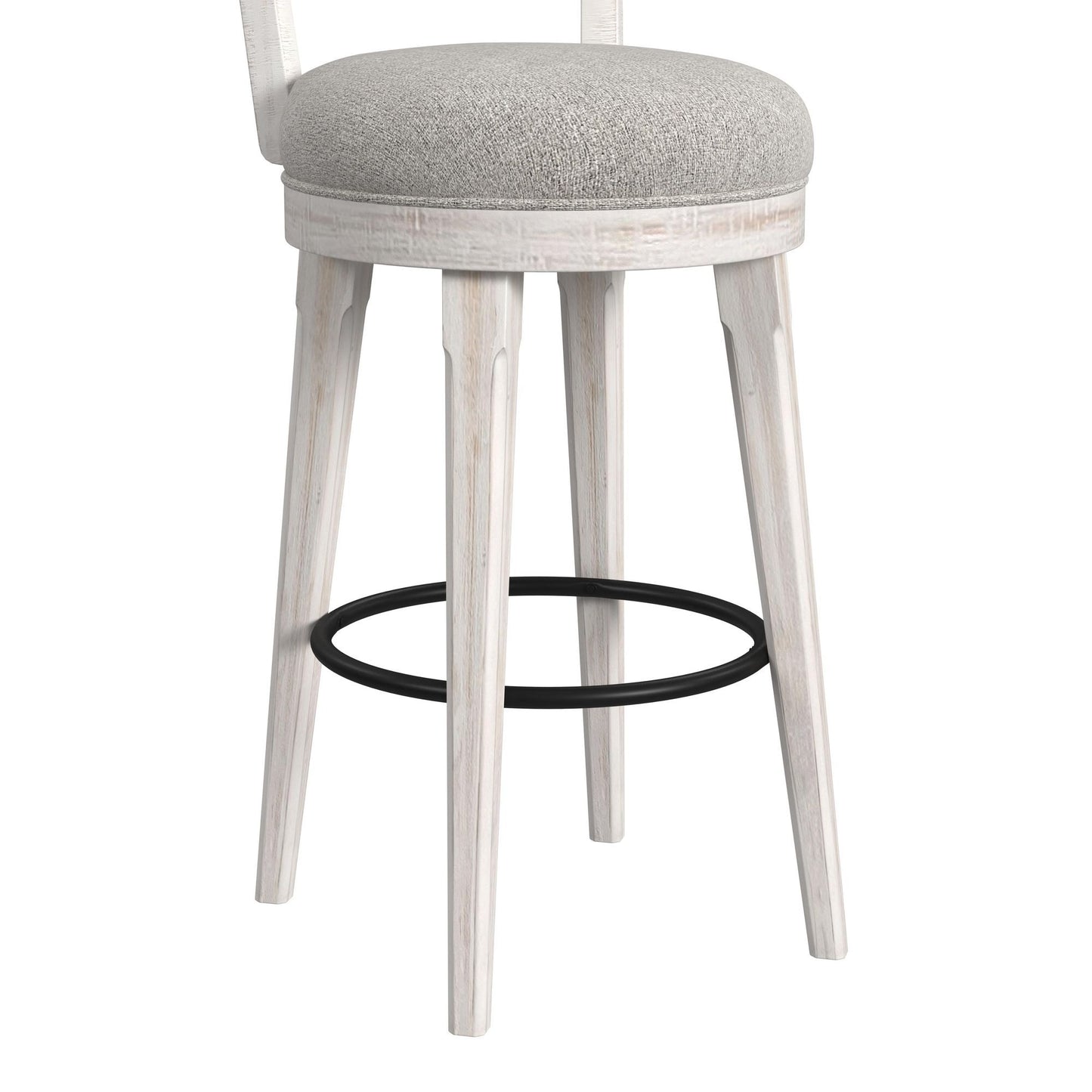 Rogen Rustic - Swivel Bar Stool (Set of 2) - Rustic White
