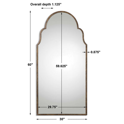 Brayden - Tall Arch Mirror - Light Brown