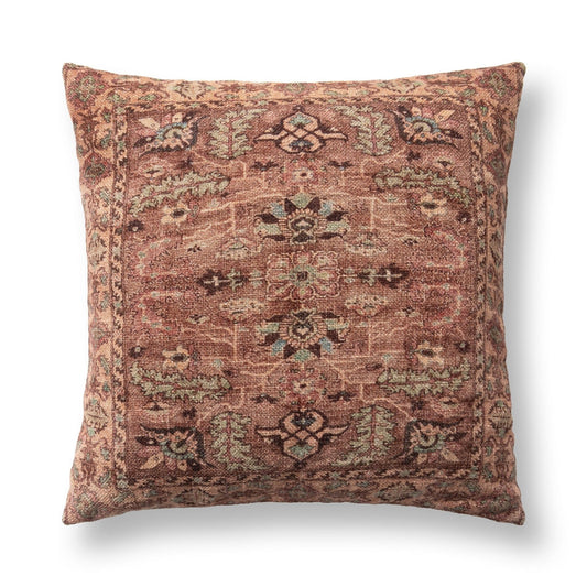 Medley - 22" x 22" Pillow - Multi / Olive Green