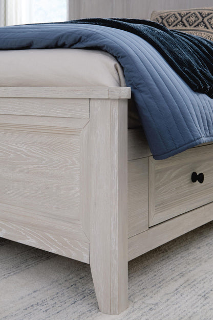 Darbonton - King Panel Storage Bed - Dove White