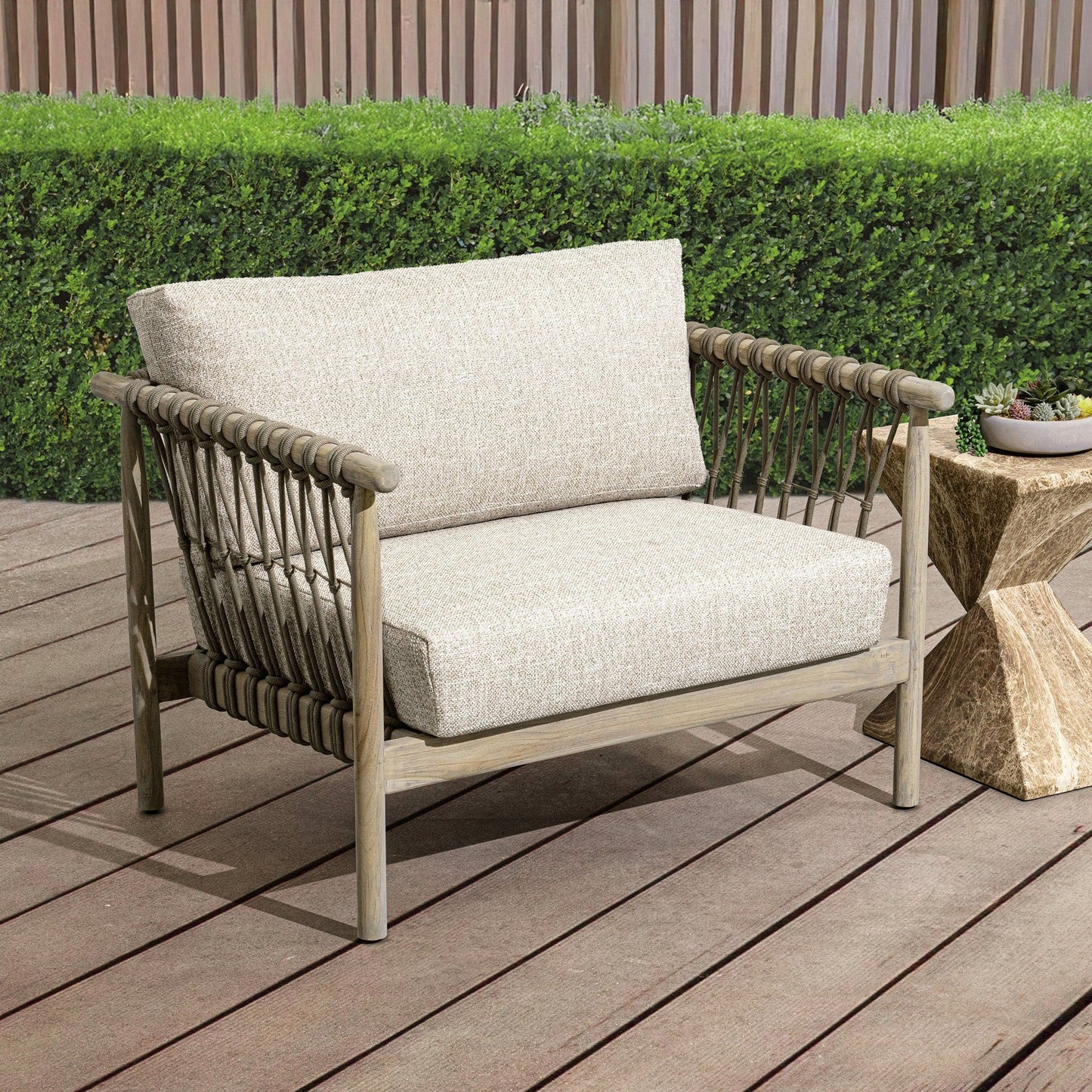 Leo - Outdoor Accent Chair - Taupe