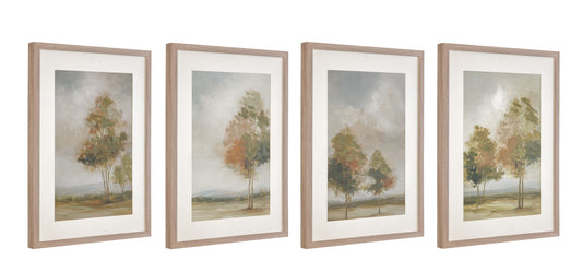Quiet Meadow Framed Canvas (Set of 4) - Cream