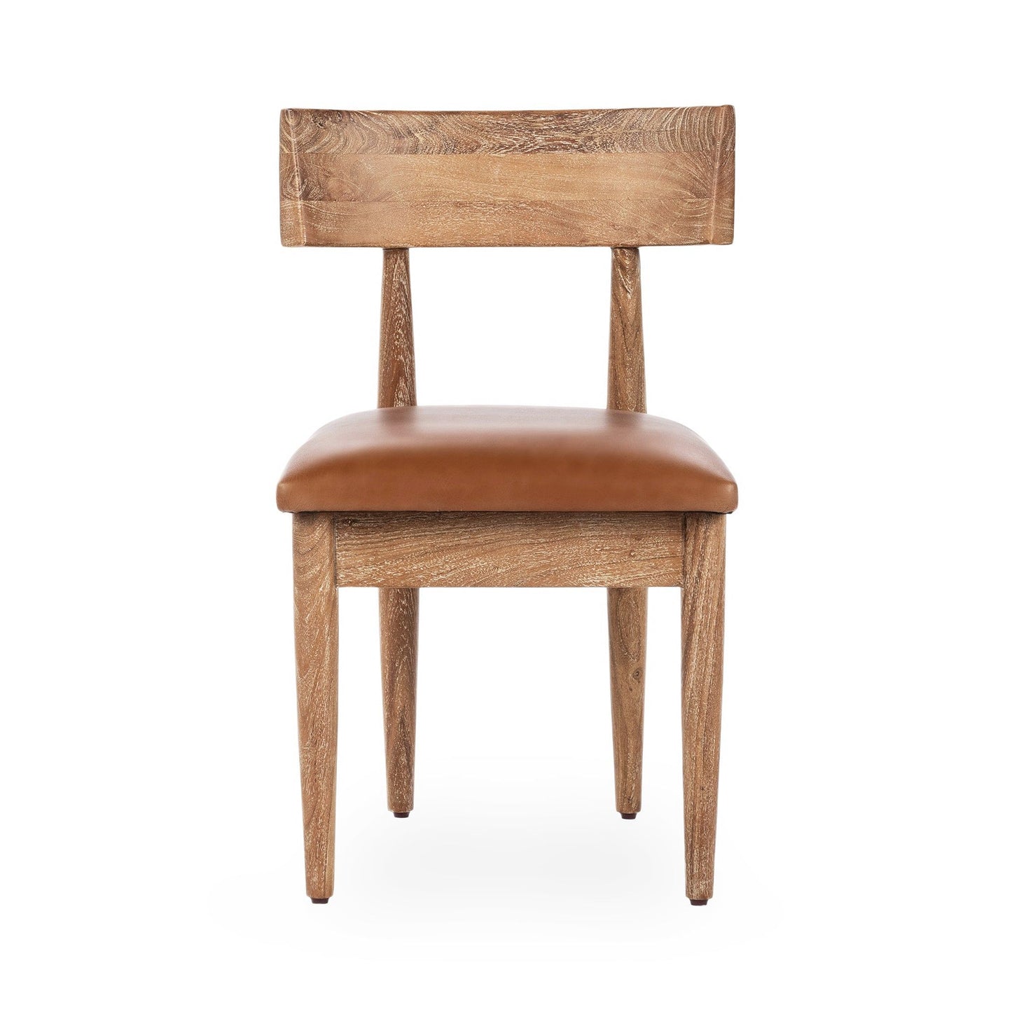 Alvaro - Leather Dining Chair (Set of 2) - Golden Wheat
