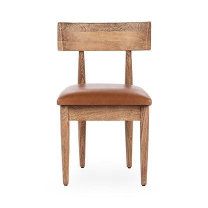 Alvaro - Leather Dining Chair (Set of 2) - Golden Wheat