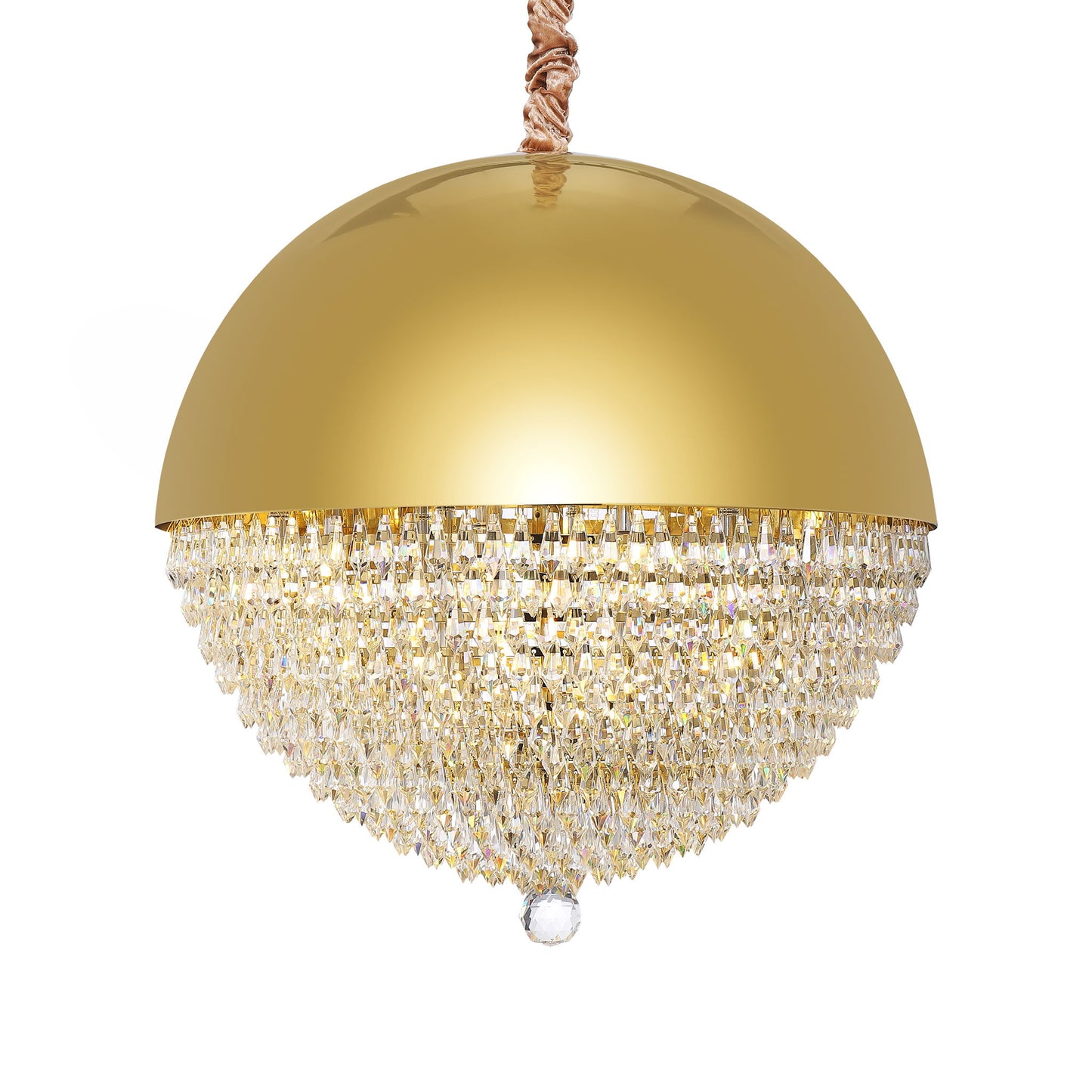 Michael Amini Lighting - Eclipse LED Crystal And Metal Chandelier - Gold