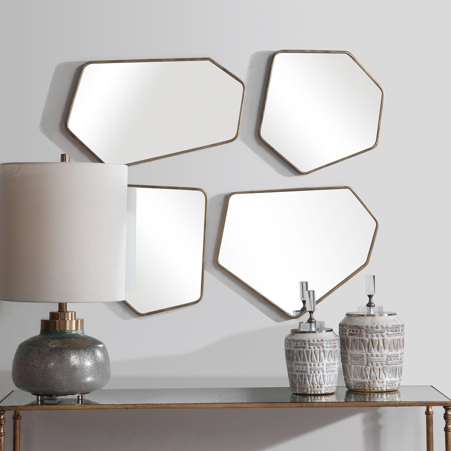 Linneah - Modern Mirrors (Set of 4) - Gold