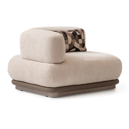 Bristol Point - LAF Chair - Fawn / Saddle Brown