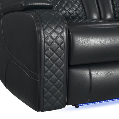 Carlo - Power Motion Sofa With Power Headrest, Dropdown Table, Power Strip, LED And Reading Light